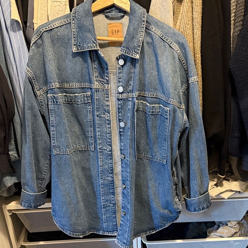 Gap denim jean shacket shirt jacket